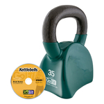 GOFIT GF-CKB35 CONTOUR KETTLEBELL & DVD (35 LBS, GREEN)