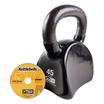 GOFIT GF-CKB45 CONTOUR KETTLEBELL & DVD (45 LBS, BLACK)
