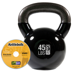 GOFIT GF-KBELL45 KETTLEBELL & DVD (45 LBS  BLACK)