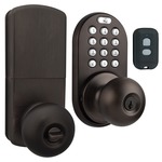 MORNING INDUSTRY INC QKK-01OB 3-IN-1 REMOTE CONTROL & TOUCHPAD DOOR KNOB (OIL RUBBED BRONZE)