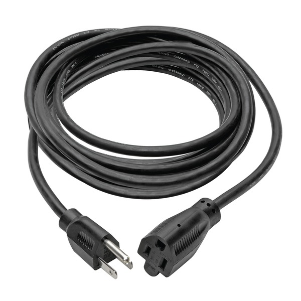 Tripp Lite Computer Power Extension Cord 10A 18AWG 5-15P to 5-15R Black 25ft.