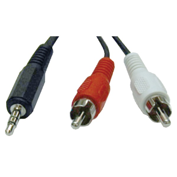 Tripp Lite 6ft. 3.5mm Mini Stereo to 2 RCA Audio Y Splitter Adapter Cable