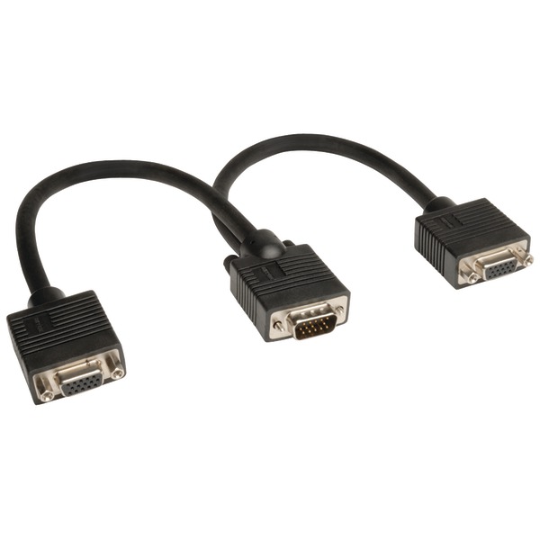 Tripp Lite 1ft. VGA / XVGA Monitor Y Splitter Cable HD15M / 2x HD15F 1ft