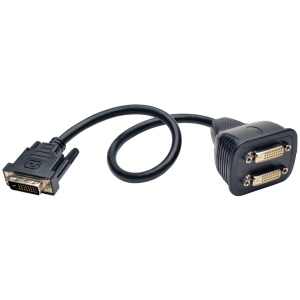 Tripp Lite 1ft. DVI-D Y Splitter Video Monitor Cable DVI Male / 2x Female 1ft.