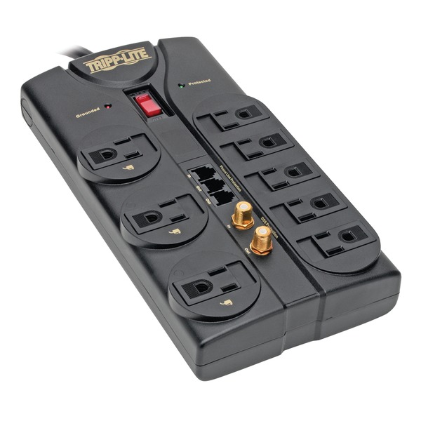 Tripp Lite Surge Protector 120V 8 Outlet RJ11 Coax 8ft Cord 2160 Joule