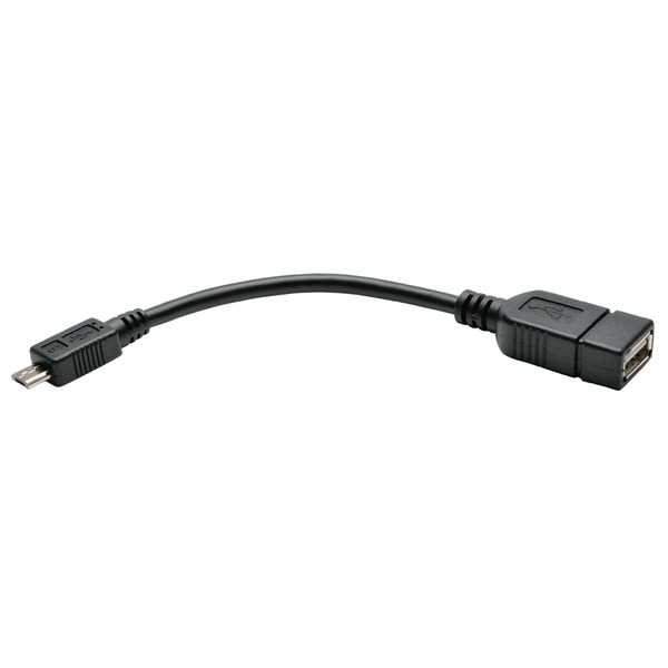 Tripp Lite Black 5-Pin Micro USB to OTG Adapter Cable Micro USB M/F 6-in